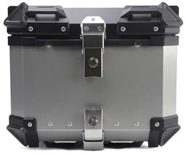 OPBVXQ Motorrad Topcase für Honda Crf 1000l Africa Twin, Motorradkoffer Wasserdicht Motorrad Top Box Topcase für Roller wasserdichte Motorrad Heckbox Tragbares,36L-Silver