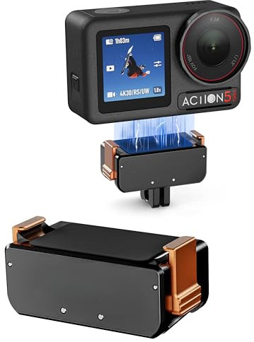 Tomat Action 5 Pro Metal Magnetic Adapter Mount for DJI Osmo Action 5 Pro/Action 4/Action 3 Quick Release Adapter with 1/4 Screw Hole Connection Adapter Extension Base Accessories