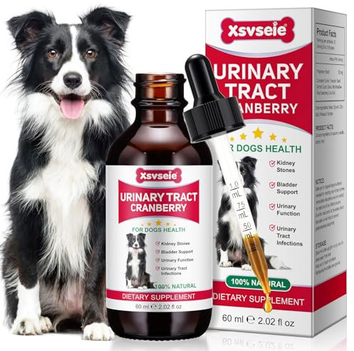 Terapia uretral para perros, gotas de tratamiento de infecciones del tracto urinario para perros, suplemento de vejiga, prevención de incontinencia y cálculos en la vejiga, mantener la salud de los