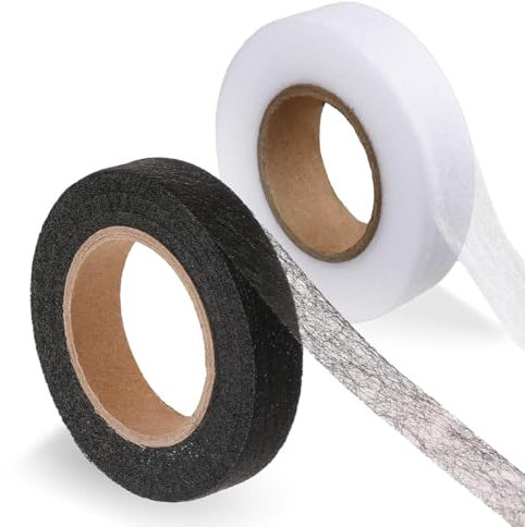 Wonninek Saumband zum Aufbügeln 128 Meter Bügelband Saumband,Breite 15mm zum Aufbügeln Waschfest Nahtband zum Spleißen von Stoffen, Hosen,Vorhänge,Kleidung