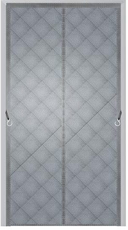 Magnetic Thermal Insulated Door Curtain for Winter 100x230cm,Heavy Windproof Soundproof Door Cover, Keep Warm with Easy Install,Grey