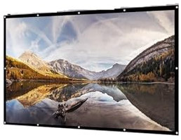 MNEVZX Projektionsleinwände Projektor-Leinwand, tragbar, 16:9, Projektor, weißer Vorhang, Projektionsleinwand, Leinwand, matt, TV, HD, einfacher Vorhang Heimkino(200 inch)