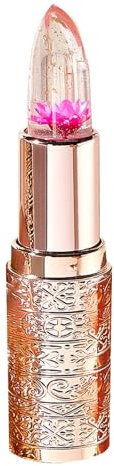 Lippenstift Farben Transparent mit Blumen Lippenstift matt Liquid Lipstick mit 16 Stunden Halt und glänzendem Finish Feuchtigkeitsspendender mit pflegenden Ölen Lipstick Transparente farblose (C-Rosa)