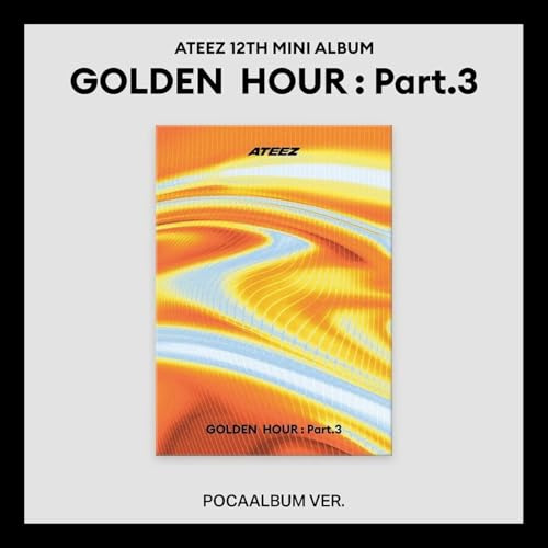 ATEEZ GOLDEN HOUR : PART.3 12th Mini Album POCA Ver/QR+Stand+2Sticker+4Card+GIFT