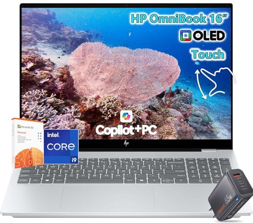 HP OmniBook 7 Touchscreen Laptop -Intel Core 9 270H Beat i7-13650HX -16 pollici 2K OLED 120Hz -64GB RAM -1TB SSD -Windows 11 Pro -Tastiera retroilluminata-Editing Video Business Computadora Portátil
