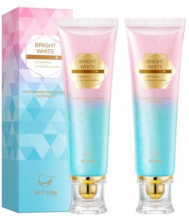 LAKPYN 2 Stück Niacinamide Zahnpasta,Radiant Whitening Zahnpasta,Zahnpasta Weisse Zähne,Niacinamid Zahnpasta für Tiefenreinigung,Intensive Aufhellung,Frischer Atem