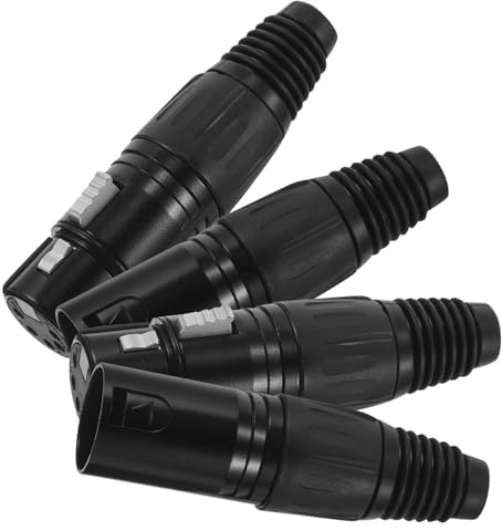 Ipetboom 4pièces Adaptateur XLR Broches pour Microphone Convertisseur de Prise Audio Connecteur de Câble XLR Mâle et Femelle Adaptateur pour Ligne Stéréo