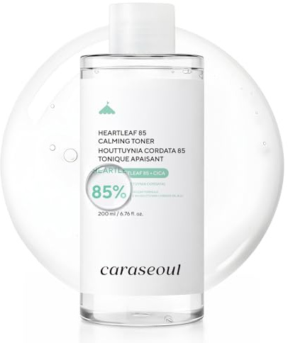 caraseoul Heartleaf 85 Gesichtswasser mit Cica für sensible Haut [200ml] | Beruhigender Toner mit 85 % Heartleaf und Cica – spendet Feuchtigkeit, unterstützt die Hautbalance und sensible Haut.