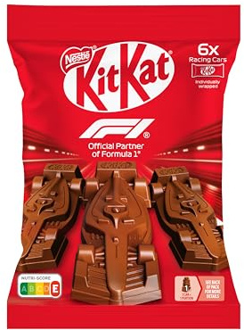 Kit Kat Fórmula 1 Bolsa 6 Mini Coches Chocolate de 11g (15 unidades)