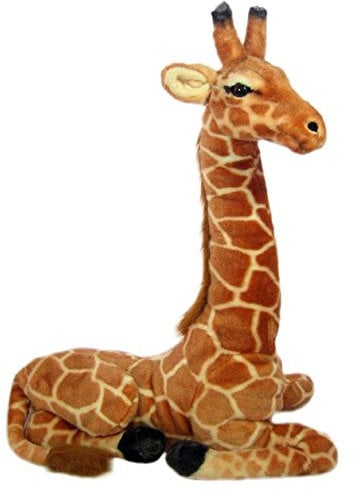 Plushfarm Wagner Plüschtier Giraffe - sitzend - 60 cm - Hochwertige Verarbeitung, Weiches Fell, Lebensechte Darstellung, Handwäsche bei 30 Grad, Braun