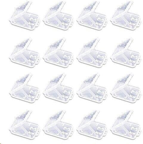Doutop Memory Card Cases Storage for SD MMC Micro SD TF Transparent Plastic Case Pack of 20
