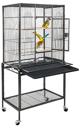 ZENY 53-Inch Parakeet Bird Cage, Wrought Iron Large Parrot Flight Birdcage