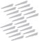 Emuca 7908912 Supponti per mensola con profilo cremagliera doppia perforazione passo 32mm, Bianco, 370mm, Set di 20 pezzi
