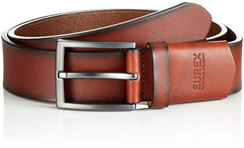 Eurex by Brax Herren EUREX Gürtel 50-0660 Gürtel, per pack Orange (cognac 55), 105|#105|#677 (Herstellergröße: 105)