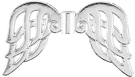 Ideen mit Herz Filigrane Engelsflügel, silber | Spacer, Zwischenperlen, Tibetanische Flügel | Engelsanhänger, Perlenengel, Schutzengel, Engelflügel-Anhänger basteln | DIY Schmuck