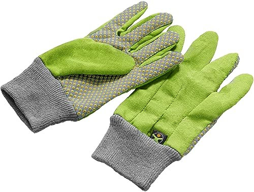 Haba 304510 Terra Kids - Guantes de trabajo infantiles (talla 5,5, con botones de látex), transparente