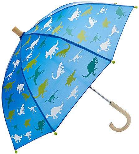 Hatley Jungen Bedrukte paraplu Regenschirm, Blau (Dinosaur Menagerie 400), Einheitsgröße (Herstellergröße: One size) EU