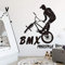 Zykang 3D Wandaufkleber Große Extreme Sport Bmx Fahrrad Wandaufkleber Junge Kindergarten Mtb Fahrrad Wandtattoo Schlafzimmer Vinyl Decor 65X55 Cm