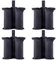 YELAIYEHAO Grade Heavy Duty Double-Stitched Weights Bag, Leg Weights for Pop up Canopy Tent Weighted Feet Bag Sand Bag outdoor bag Black (LARGE-4PCX17.3X18.1 INCH, Black)