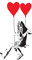 Wandtattoo Banksy Mädchen mit Herzballon – Vinyl Baloon Hot Air Pop Art Aufkleber – There is Always Hope for Home Wandbild
