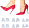 OOTSR 12 Stück transparente quadratische Fersenstopper in 6 Größen für High Heel Protektoren Schuhe Frauen perfekte Fersen-Reparaturkappen für Gehen