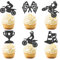 24 Pcs Motorräder Geburtstag Cupcake Topper Motorrad-Rennsport Cupcake Dekoration für Motorrad-Rennsport Themed Birthday Party für Kinder Jungen und Mädchen Mann Geburtstag Party Supply