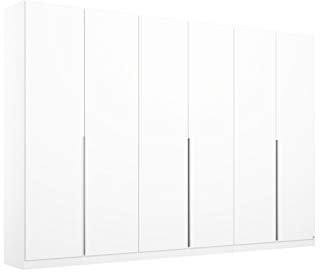 Rauch Möbel Alabama Drehtürenschrank Schrank Kleiderschrank Weiss, 6-türig, Inklusive Zubehörpaket Superior, 3 Kleiderstangen, 6 Einlegeböden, 3 Schubkästen, 1 Wäscheeinteilung, BxHxT 271x229x54 cm
