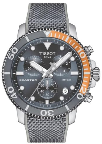 Tissot Seastar 1000 Chronograph Gray T120.417.17.081.01 Steel Fabric Strap