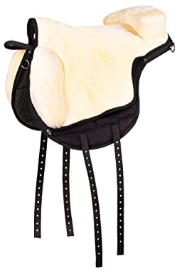 NETPROSHOP Bareback Pad Super Soft aus Weichem Kunstfell Gr. Shetty Pony Cob Full, Groesse:Shetty, Farbe:Natur