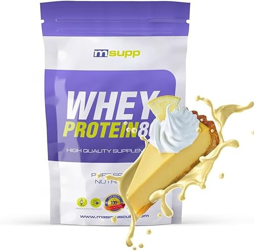 MM Supplements - Whey Protein 80 - Pot de 1 Kg - Whey Protein - Shake pour gagner de la masse musculaire - Aide à la récupération musculaire - Goût Tarte au Citron