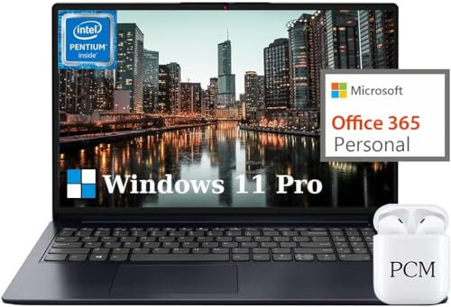 Lenovo Computer portatile da 15 pollici Ideapad 1, FHD 15.6 Laptop College Studenti Business, Notebook Intel Laptop Microsoft Office 365 1Y, 20 GB RAM 1TB SSD, Windows 11 Pro, tastiera numerica webcam