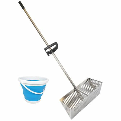 Ataoyus Rastrello da Spiaggia,setaccio, Rastrello Manuale Rastrello per filtrare la Sabbia Sabbia allentante Manuale Setaccio per Sabbia Rastrello da Spiaggia