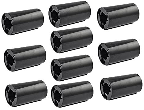 Bordhap 10 Pack AA to C Size Battery Adapter Case,AA to C Size Spacers, AA to Size C Battery Adapter Converter Case(Black)