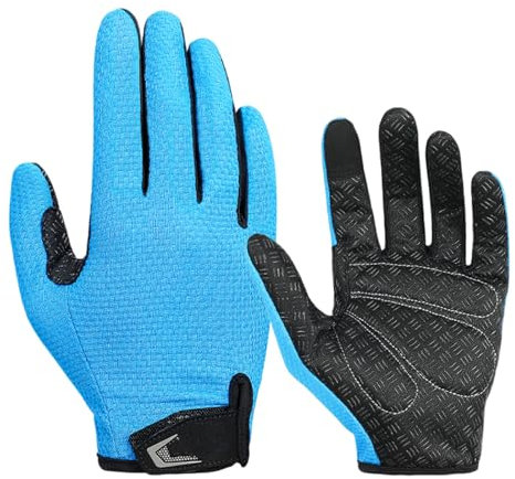 Xchon Anti-Rutsch-Handschuhe, Touchscreen-Handschuhe, Sport, atmungsaktiv, Vollfinger-Handschuhe für Damen und Herren, rutschfeste Handschuhe