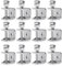 sourcing map Stainless Steel C-Clamp 0.55 Inch / 20mm Wide Jaw Opening 0-14mm Clamping Range Stainless Steel C-Clamp for Woodworking Welding Building Household Mount 12Pcs