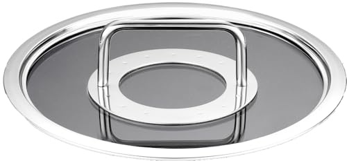 Fissler Adamant Glasdeckel (Ø 18 cm) – original Ersatzdeckel aus Glas, ergonomischer Griff, Sichtkochen ohne Energieverlust, spülmaschinengeeignet, hitzebeständig bis 180 °C