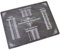 Weights & Measures Glass Chopping Board Slate Effect Black Kitchen Worktop Saver