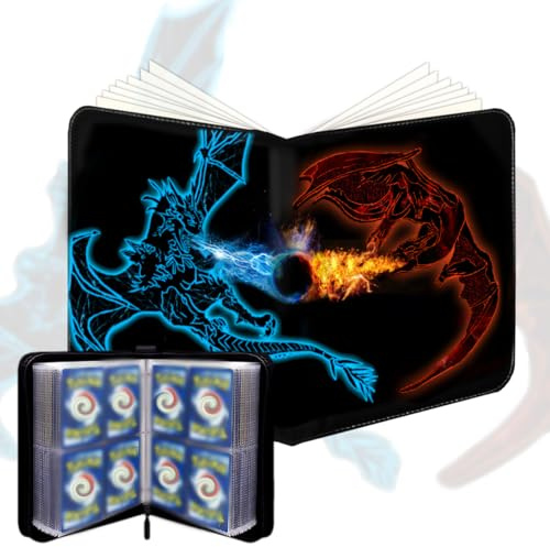 Sammelalbum für Karten, 400 Karten, wasserdicht, kompatibel mit Ninjago | Design Ringbuch-Ordner, leicht zu blättern Schützt Ihre Sammelkarten Kapazität: 400 Karten (50 Seiten)