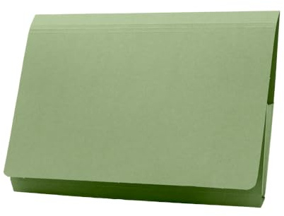 Exacompta Guildhall Full Flap Pocket Wallet, 315gsm, Foolscap - Green, Pack of 50