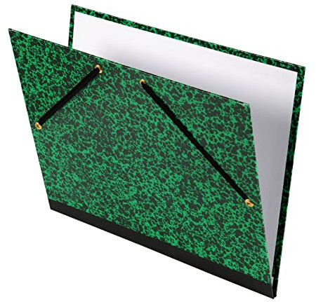 Canson 200003116 Zeichenmappe Annonay, 2 Eckspanner mit Gummizugverschluss, 1 Stück, 370x520 mm, grün