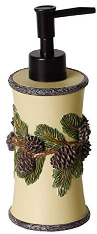 SKL HOME by Saturday Knight Ltd. Pinehaven Seifenspender, Polyresin, Natur, 7 1/2 H x 2 7/8 W x 2 7/8 D