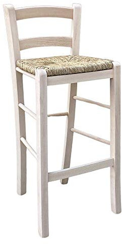 Ok Affarefatto Maddaloni Chaise Tabouret en Bois Massif H 67 cm Brut à Peindre Neuf déjà monté