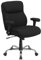 Flash Furniture Hercules Serie Big & Tall Bürostuhl, ergonomisch, mit Liniensteppung und verstellbaren Armlehnen, 180 kg, Schwarz