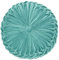 YSN Home Collection - Wunderschönes Kissen Zierkissen Samt Gefühl plissiert mit eleganter Knopfraffung Rund (mintgrün, 1)