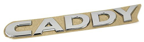 Volkswagen 2K5853687739 Schriftzug Caddy Modellbezeichnung Aufkleber Heckklappe Emblem Zeichen Logo, chrom