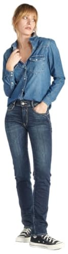 Le Temps des Cerises Damen Jeanshemd Juanita Blau Bluse, M