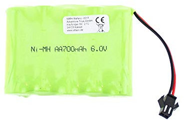 efaso Akku 6V 700mAh NI-Mh HBX-Stecker für WPL B-14, B-24 (alte Version) Amewi 403105 403107 403170 405124 410032 410012