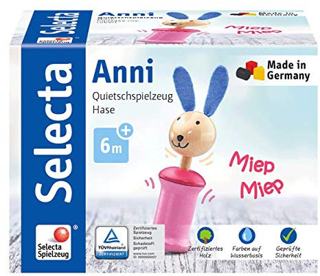 Selecta 61057 Anni Hase, Greifling mit Quietsche, 17 cm