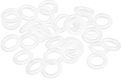 sourcing map 30 Stk. Silikon O-Ring VMQ Dichtungsring 10mm AD 6mm ID 2mm Breite Weiß