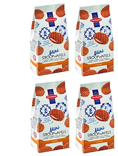 Daelmans Stroopwafels Mini Caramel Wafers Waffles Biscuits 200g (Pack of 4)